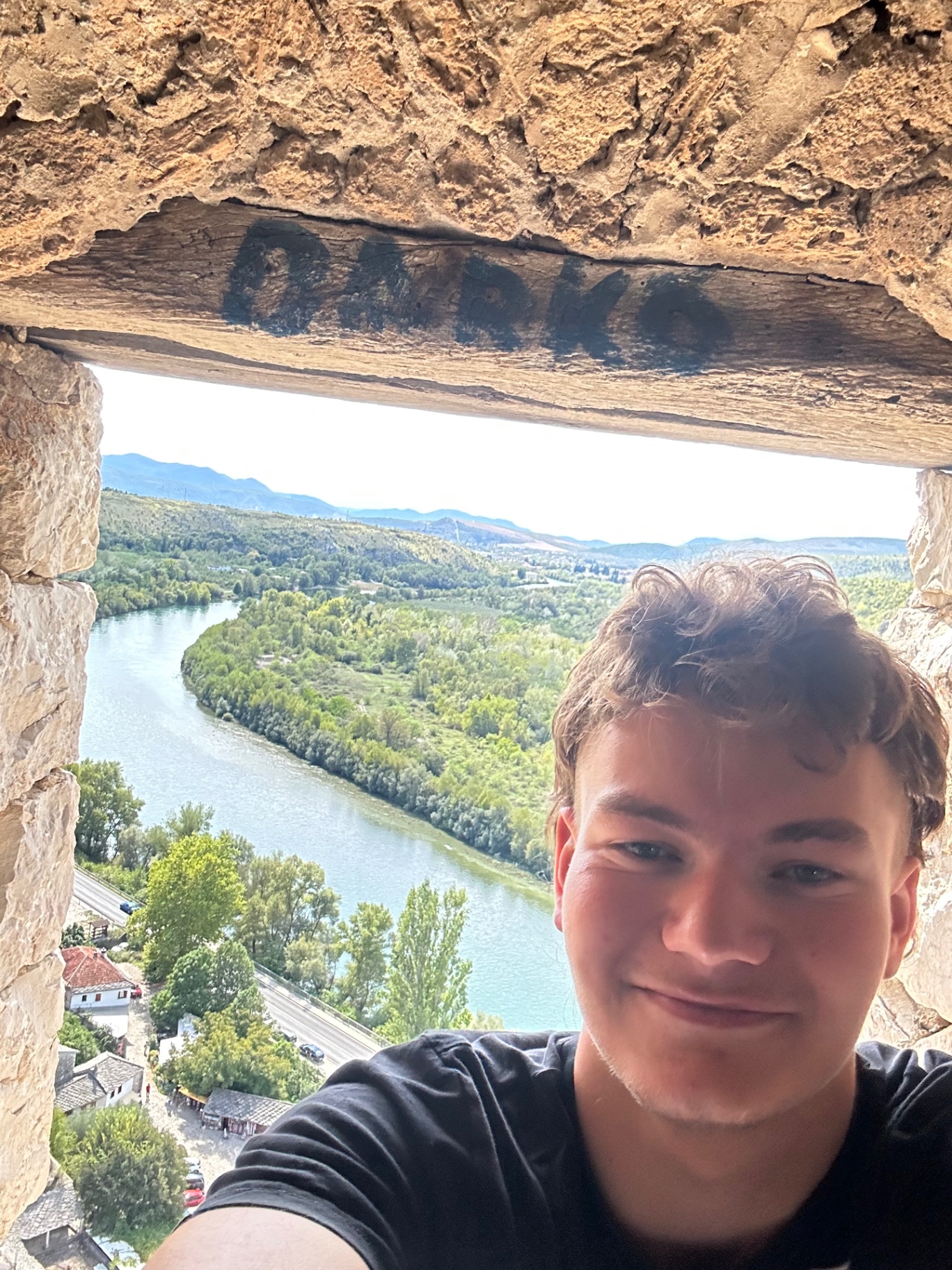 Founder overlooking a river valley in Europe